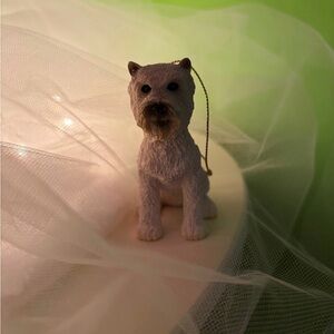 Adorable White Terrier Dog Ornament